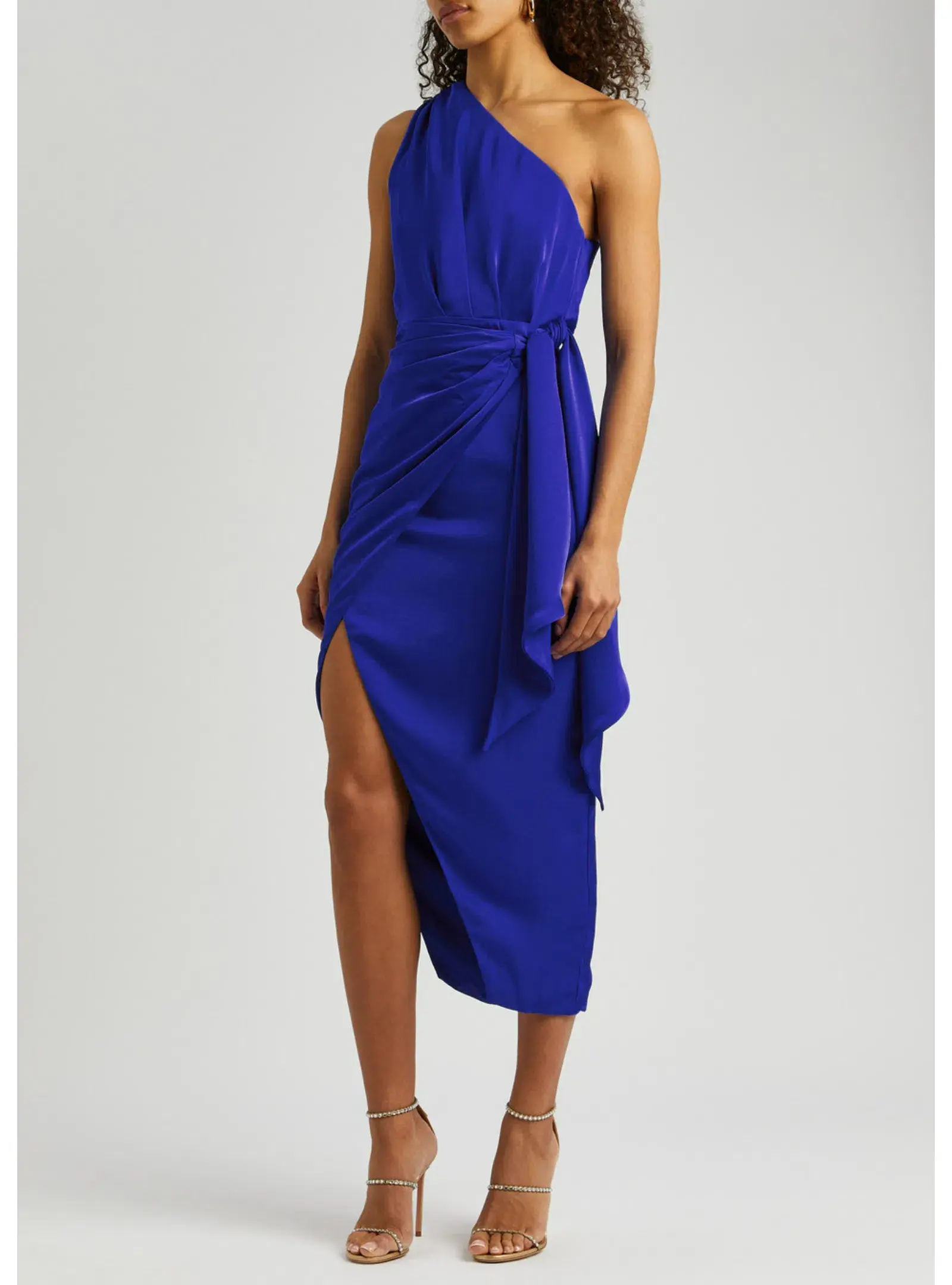 Misha Brooks Satin Midi Dress in Cobalt Blue Size 8 - Image 2