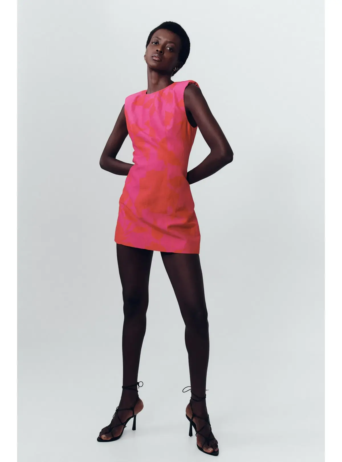 Aje Cove Pendant Mini Dress Florescent Rose Size AU 10 - Image 1