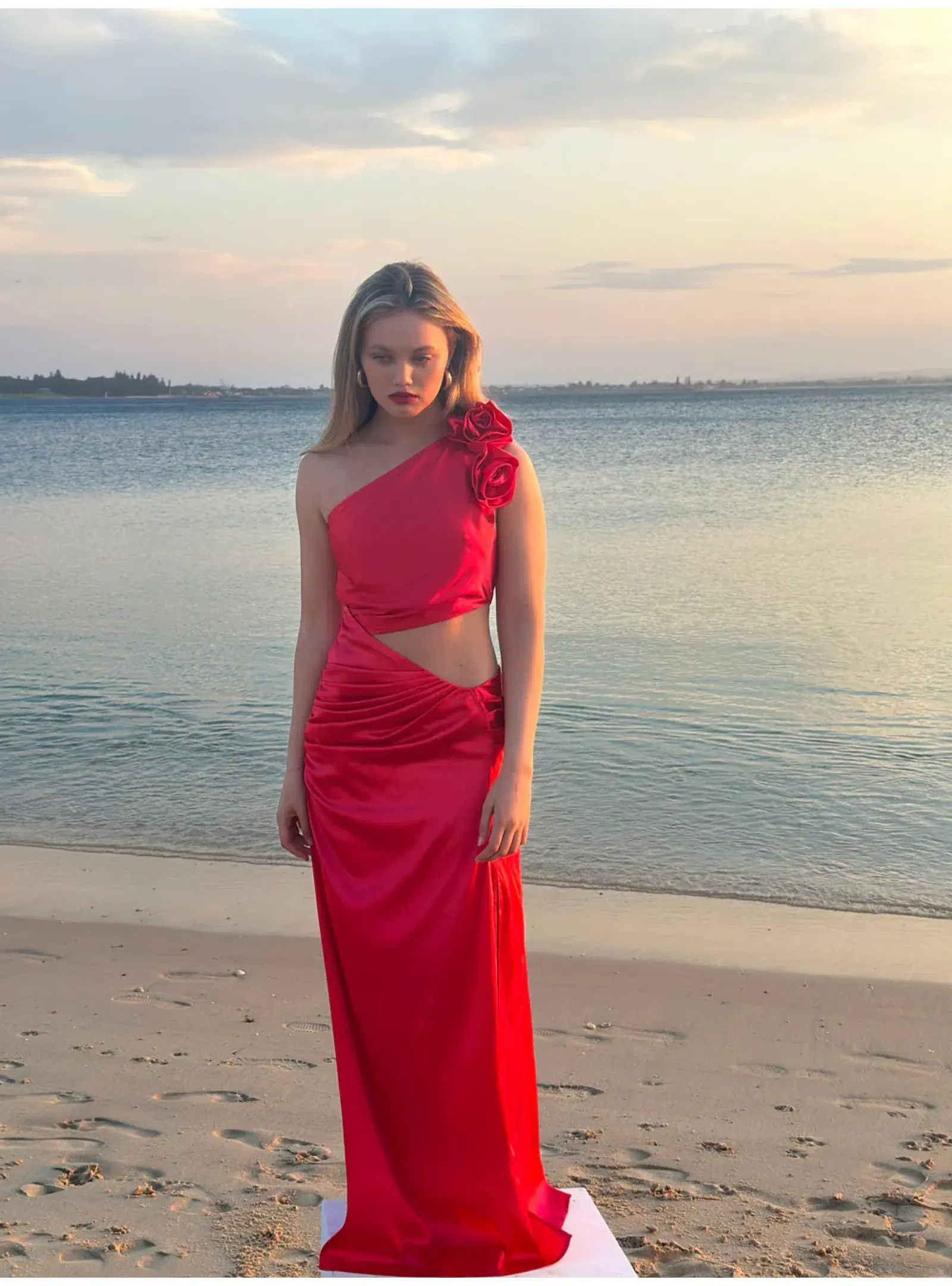 Sonya Moda Ravello Maxi Dress in Sorrento Red Size AU 10 - Image 2