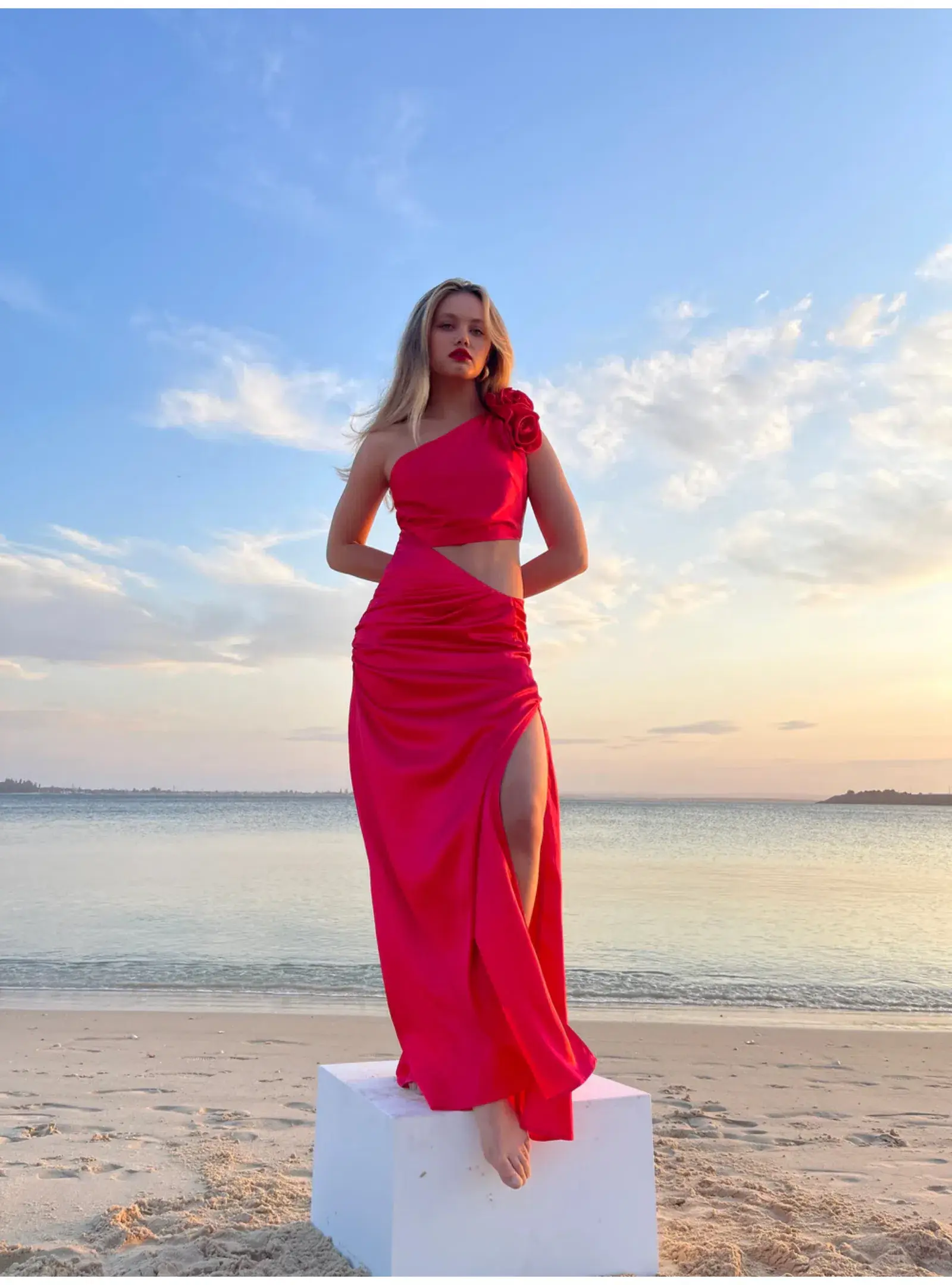 Sonya Moda Ravello Maxi Dress in Sorrento Red Size AU 10 - Image 1