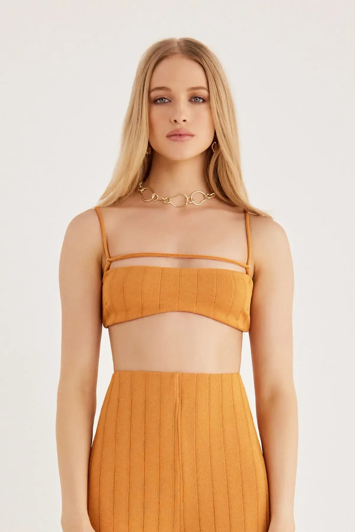 Rumer Matilda Crop & Pants Set Orange Size 8 - Image 2
