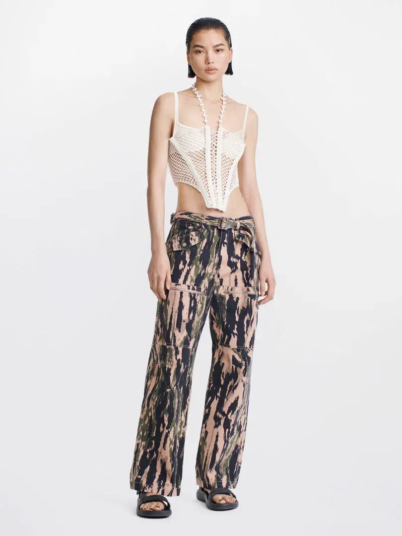 Dion Lee Coral Crochet Corset Cream Size 6 - Image 1