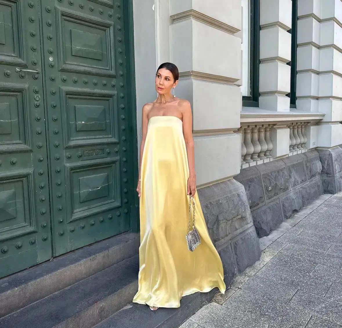 Anna Quan Delfina Maxi Dress Champagne Yellow Size 14 - Image 1
