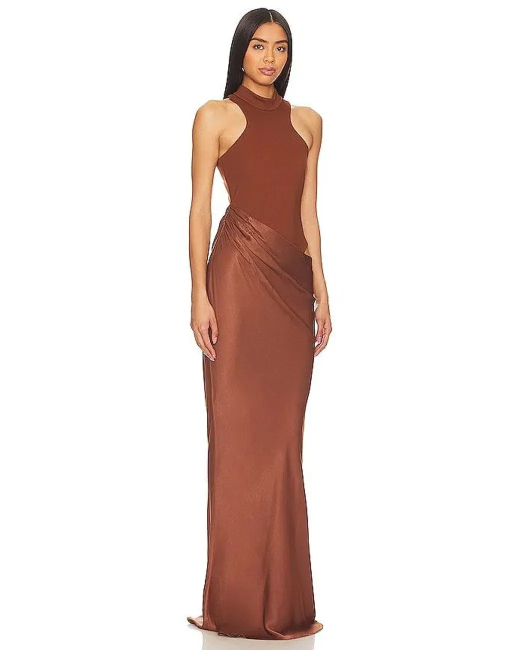 Camila Coelho Estrella Maxi Dress Nutshell Brown Size S / AU 8 - Image 3