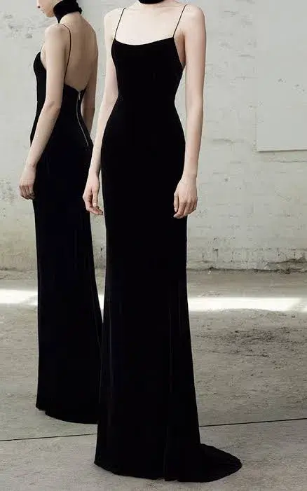 Alex Perry Kim Velvet Slip Dress Black Size 8 - Image 1
