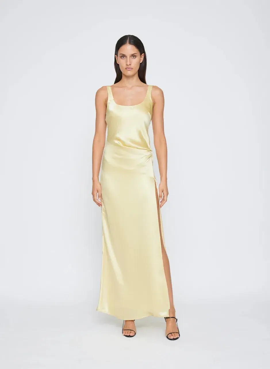 Anna Quan Etta Dress Champagne Lemon Size 8 - Image 2