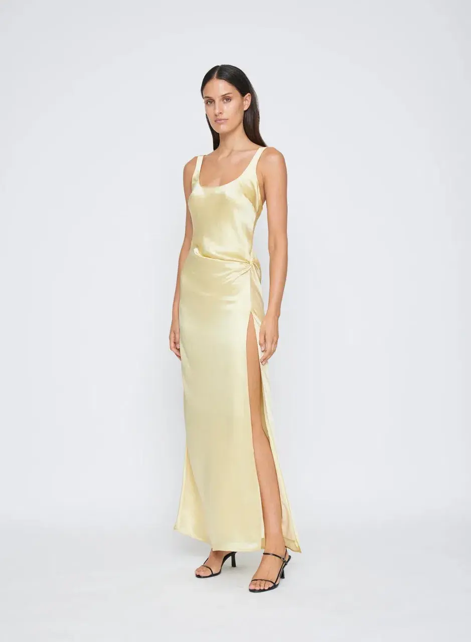Anna Quan Etta Dress Champagne Lemon Size 8 - Image 3