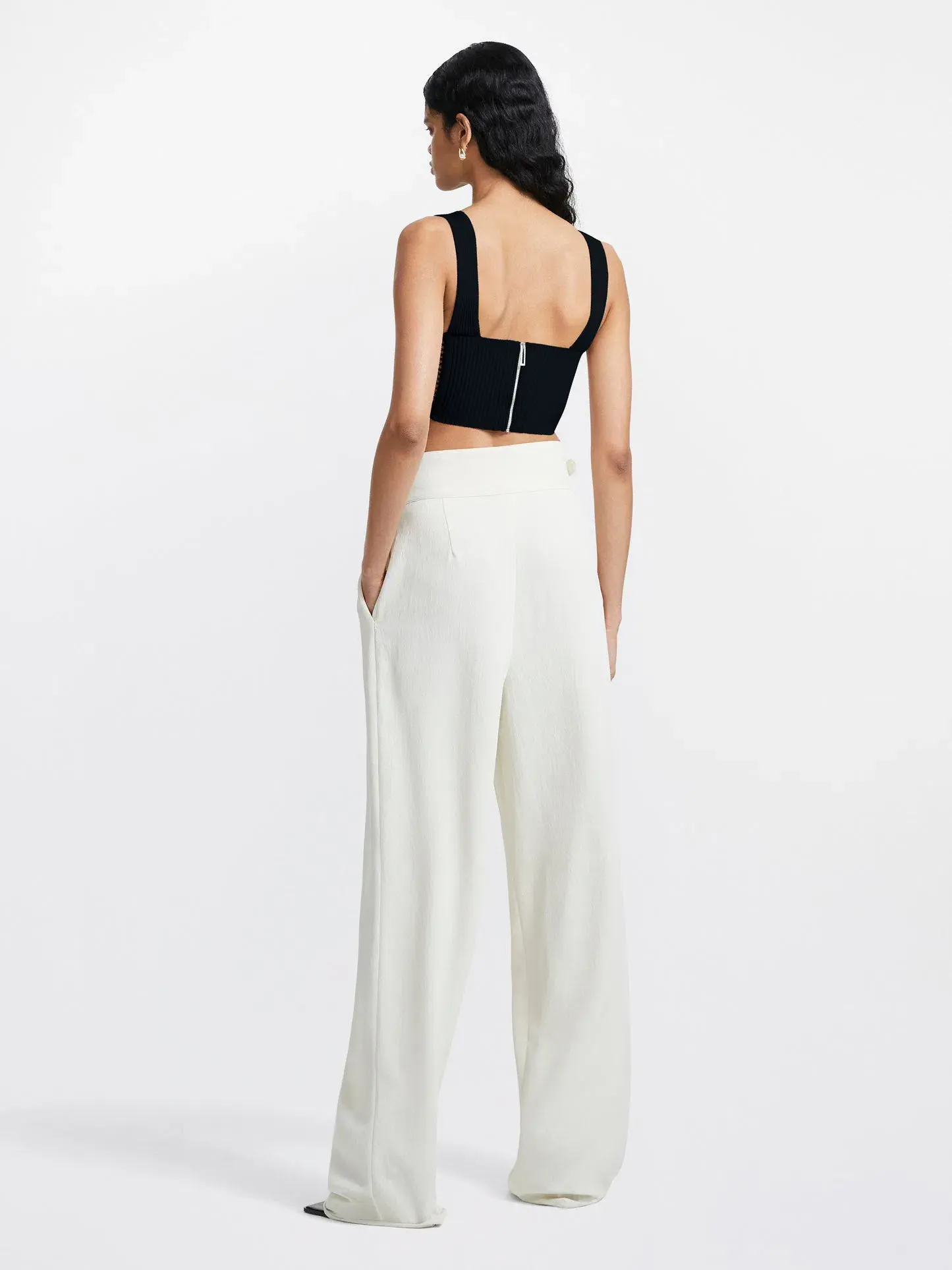 PatBO Beaded Crop Top Size 8 - Image 3