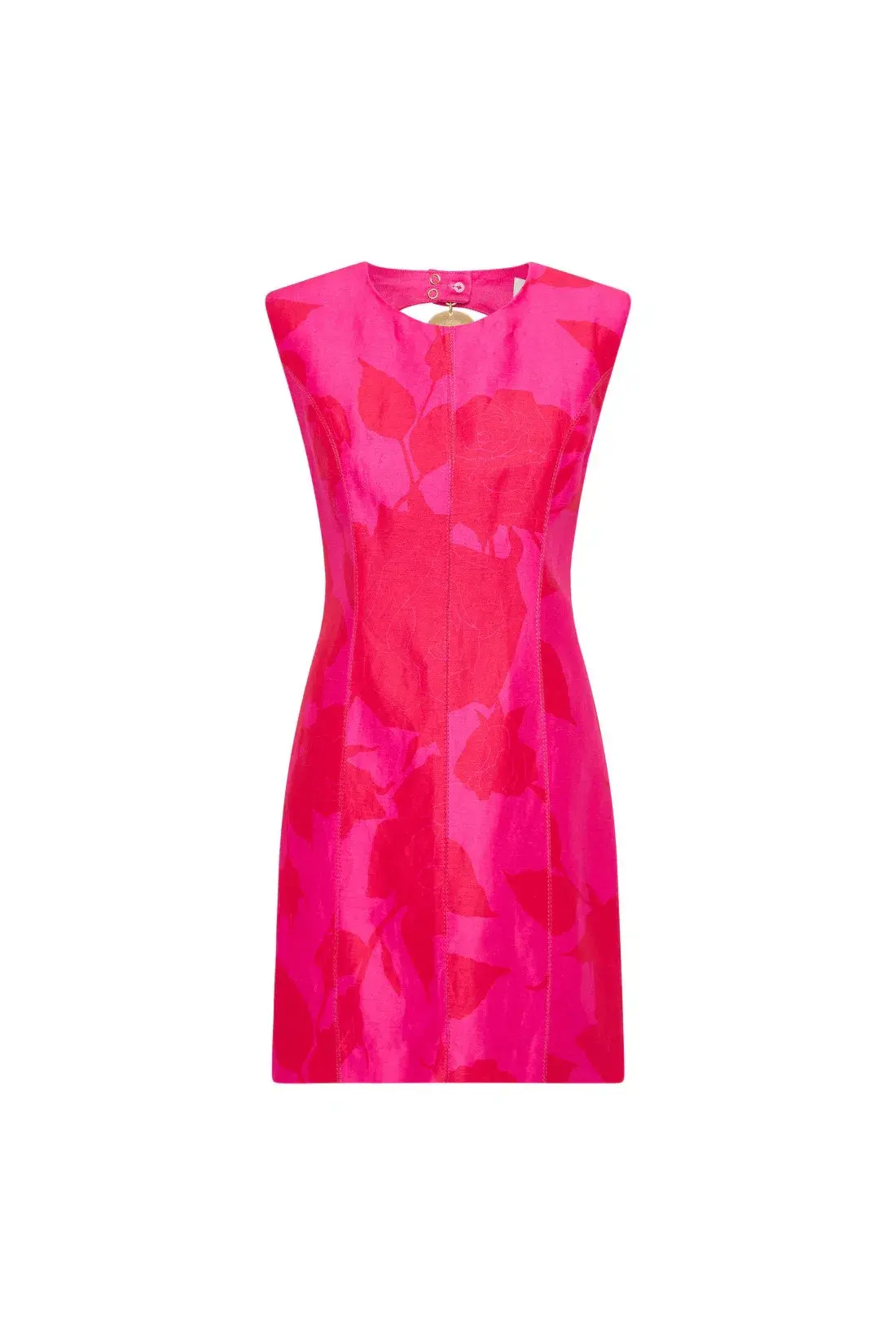 Aje Cove Pendant Mini Dress Pink Red Print Size 16 - Image 3