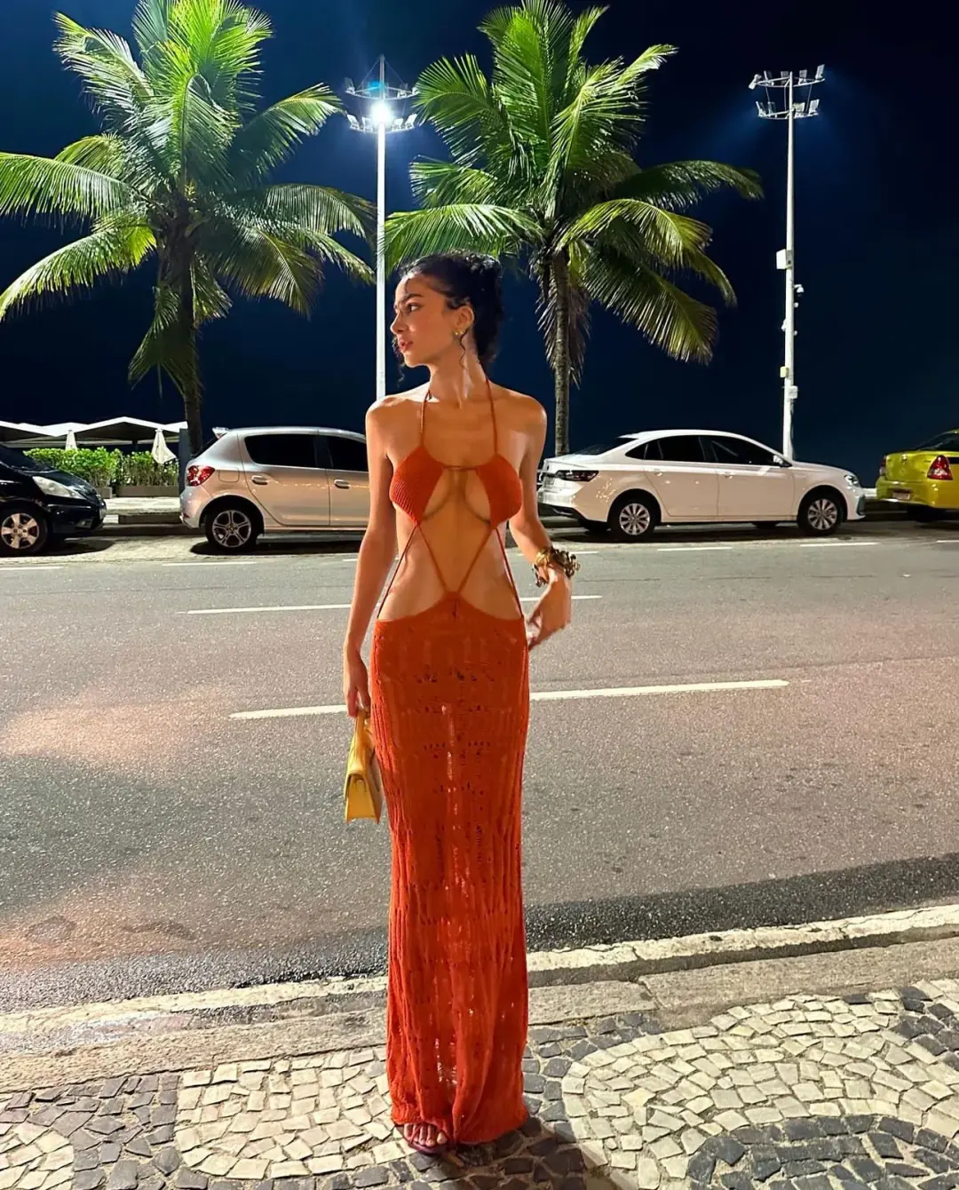 Jaded London Rumba Maxi Dress Orange Size 6 for rent on The Volte - main image