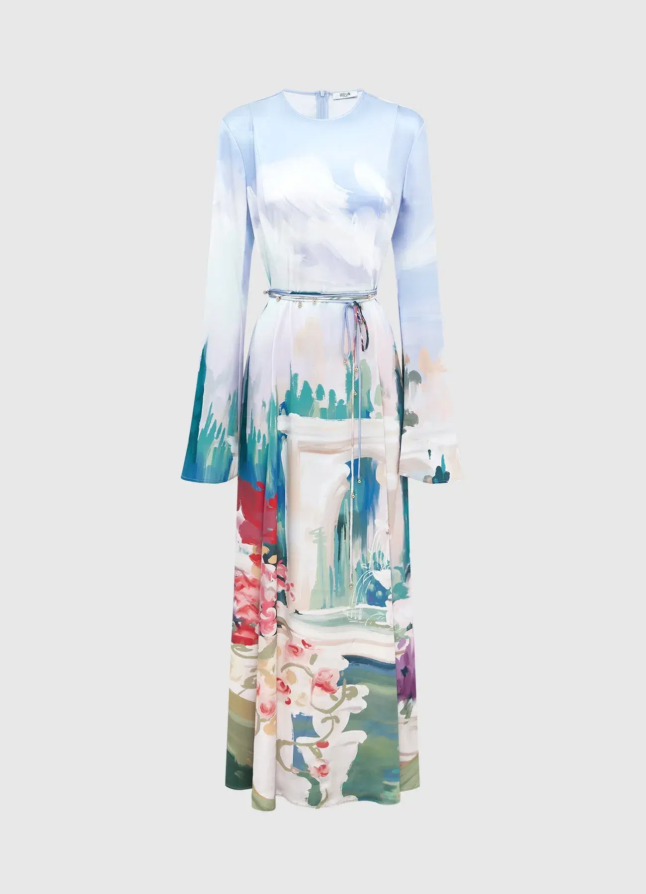 Leo Lin Francesca Maxi Dress Jardin Print Size AU 12 - Image 3