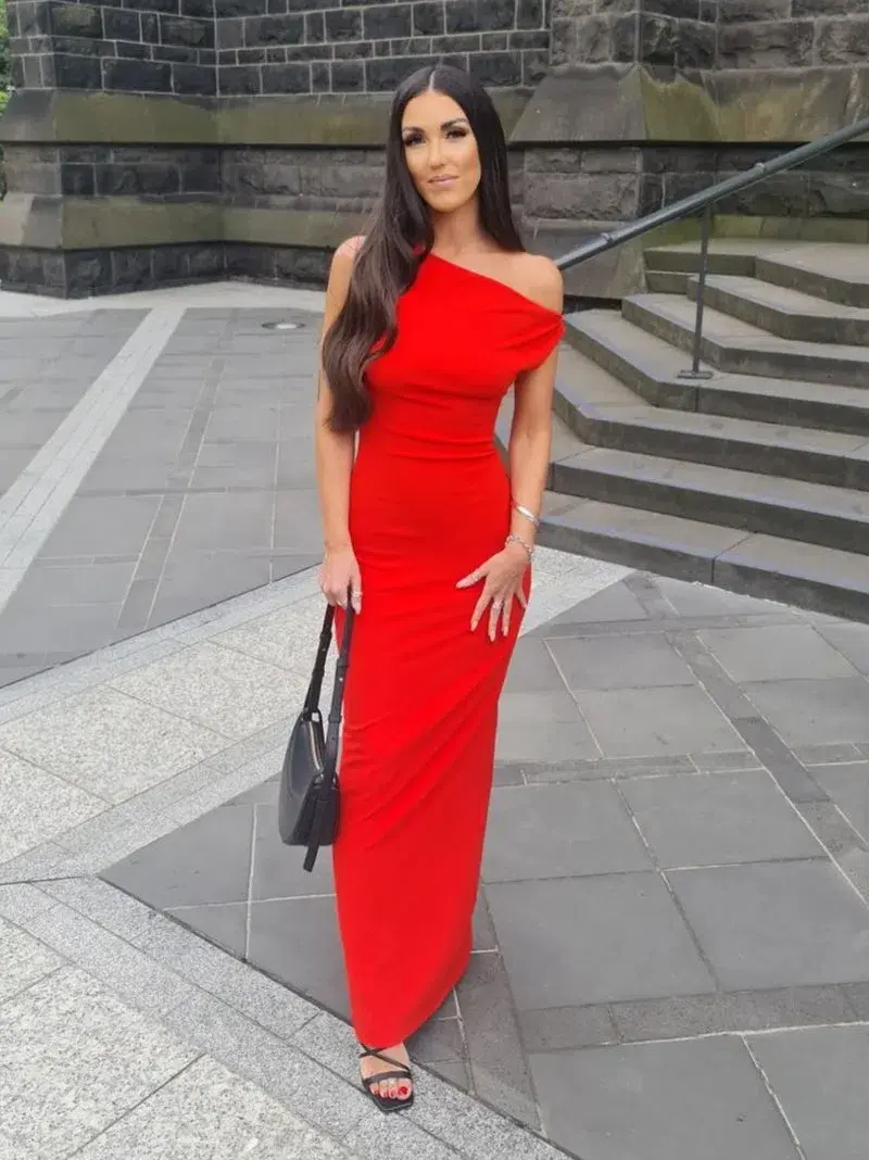 Effie Kats Inaya Gown Red Size 6 - Image 2
