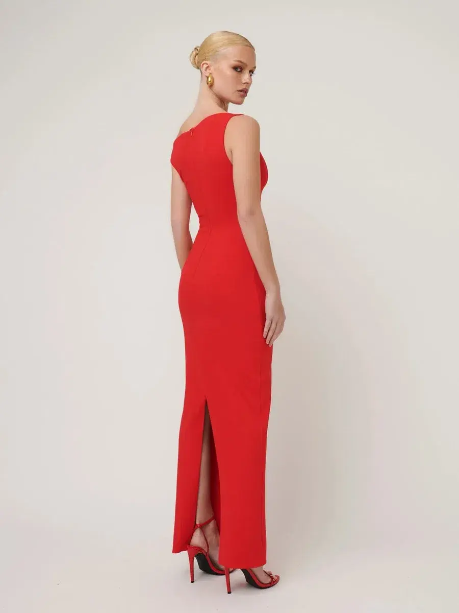 Effie Kats Inaya Gown Red Size 6 - Image 3
