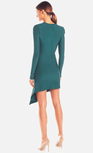 MISHA Donna Mini Bandage Dress Teal Size 12 - Image 2