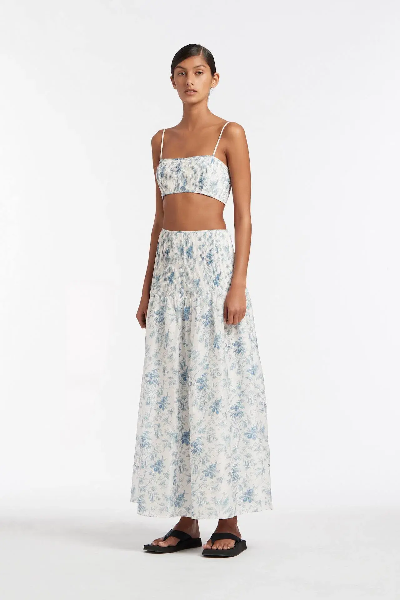 Sir the Label Clementine Pintuck Set in Blue Size 0 / AU 6 - Image 1