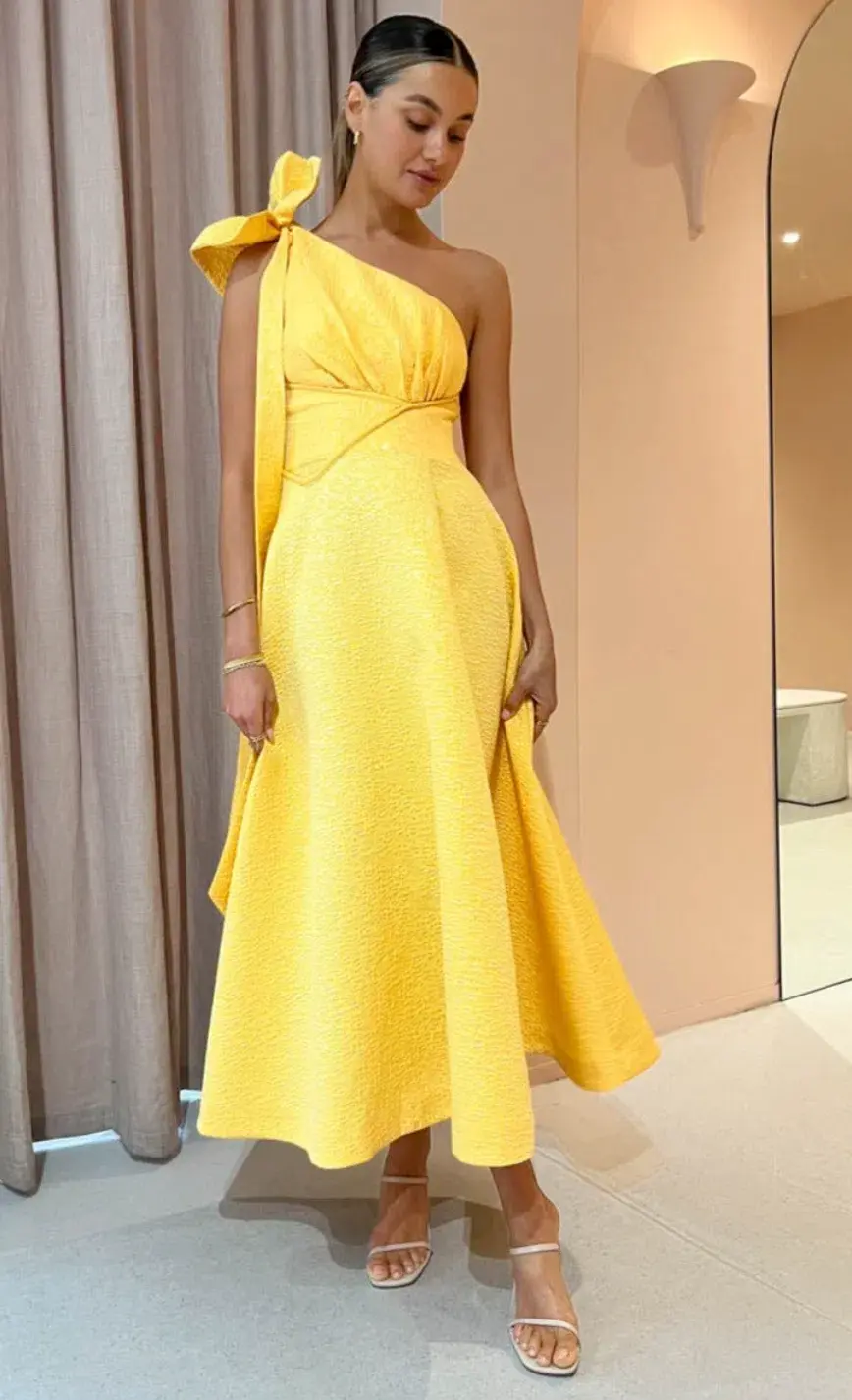 Rachel Gilbert Emiliano Dress in Lemondrop Yellow Size AU 12 - Image 6