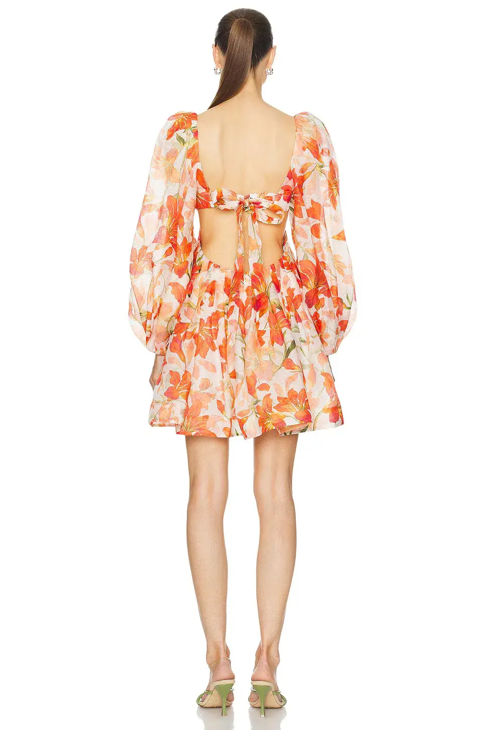 Zimmermann The Tranquillity Bralette Mini Dress in Red Lily Size 1 / AU 10  - Image 2