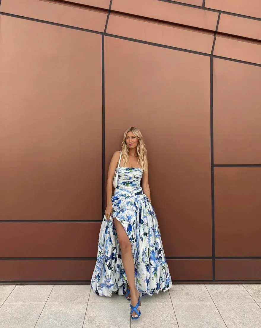 Aje Violette Bubble Hem Maxi Dress Floral Size 14 - Image 3