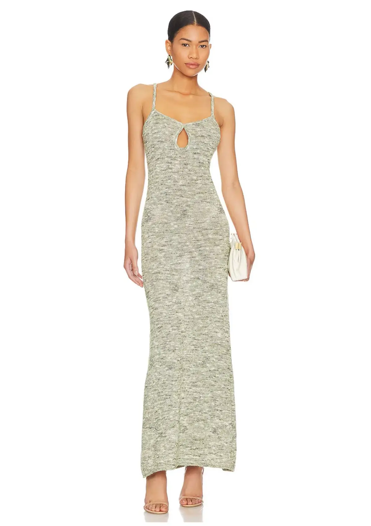 Bec & Bridge Willow Knit Maxi Dress Sage Green Marle Size S / AU 8 - Image 1