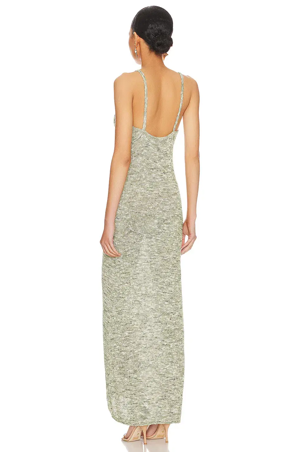 Bec & Bridge Willow Knit Maxi Dress Sage Green Marle Size S / AU 8 - Image 2