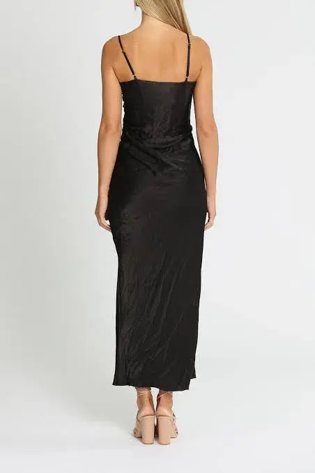 Shona Joy Thalia Midi Dress Black Size 8 - Image 3