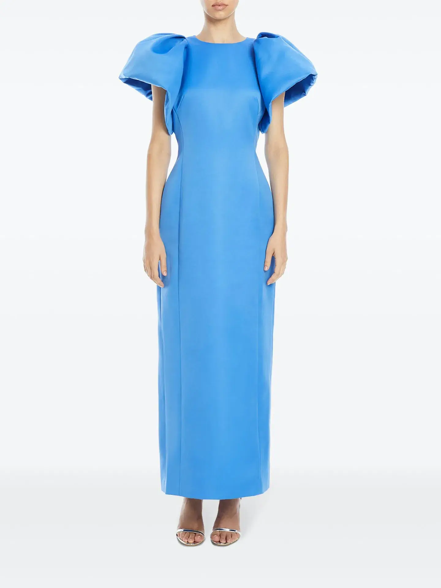 Leo Lin Lucinda Maxi Dress Steel Blue Size 14 - Image 4