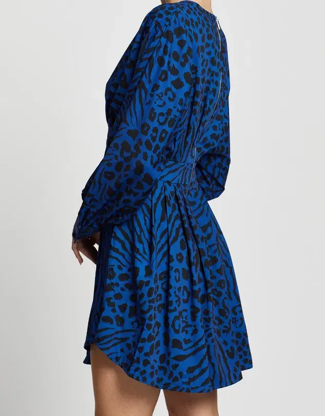 Mossman Wild Thoughts Dress Blue/Print Size 12  - Image 4