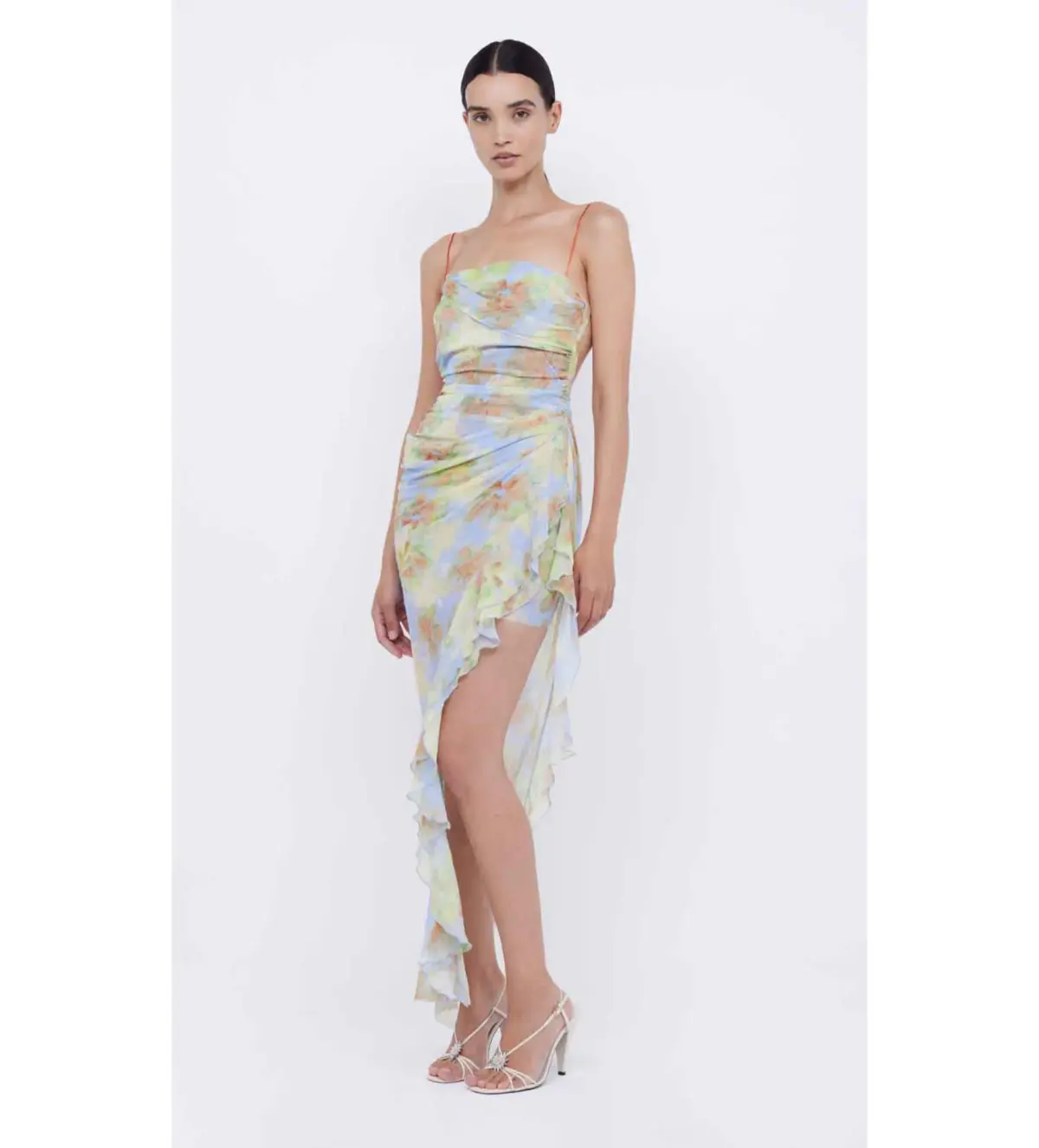 Bec & Bridge Zephy Asym Dress Blue Blossom Size 10 - Image 1