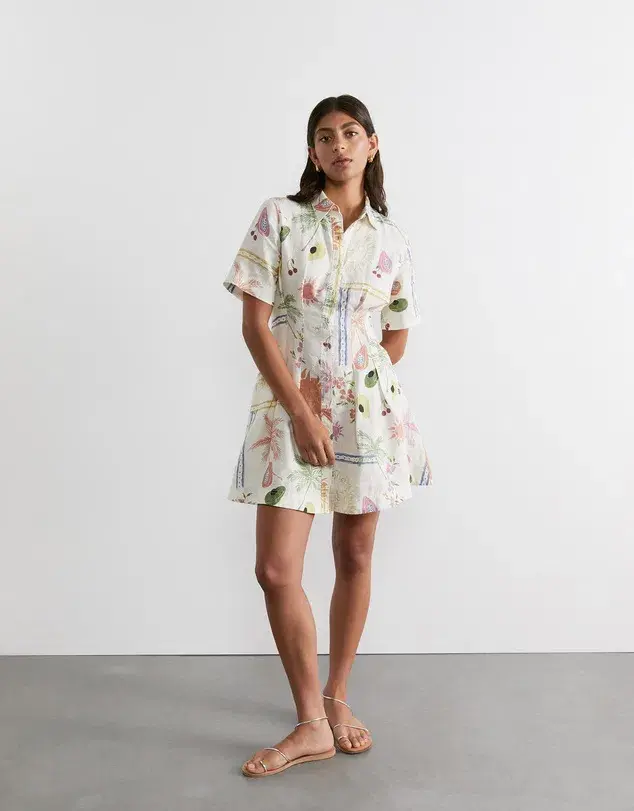 JAG Winona Flaneuse Corset Dress Print Size 14 - Image 1