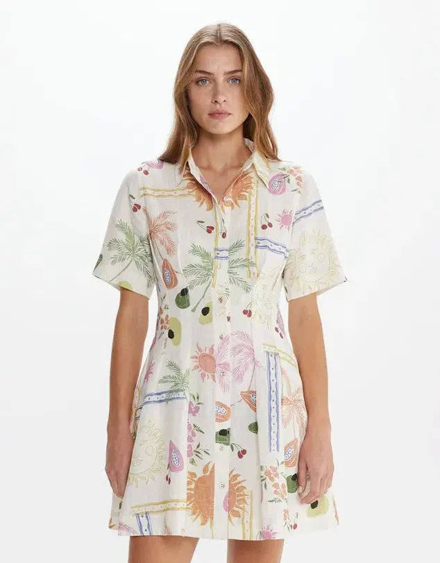 JAG Winona Flaneuse Corset Dress Print Size 14 for rent on The Volte - main image