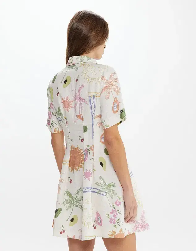 JAG Winona Flaneuse Corset Dress Print Size 14 - Image 5