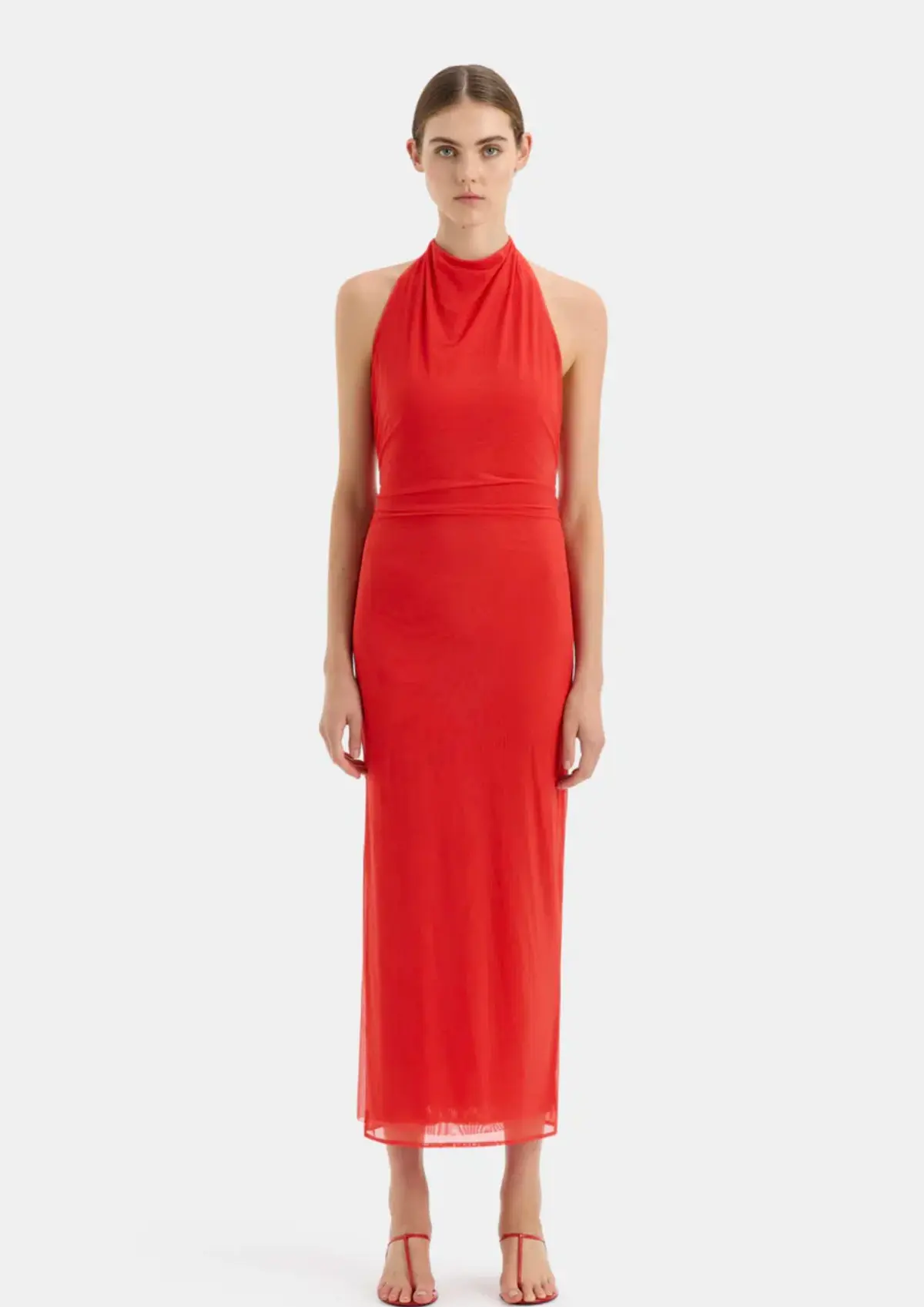 Sir the Label Jacques Mesh Halter Dress Pomelo Size 8  - Image 1