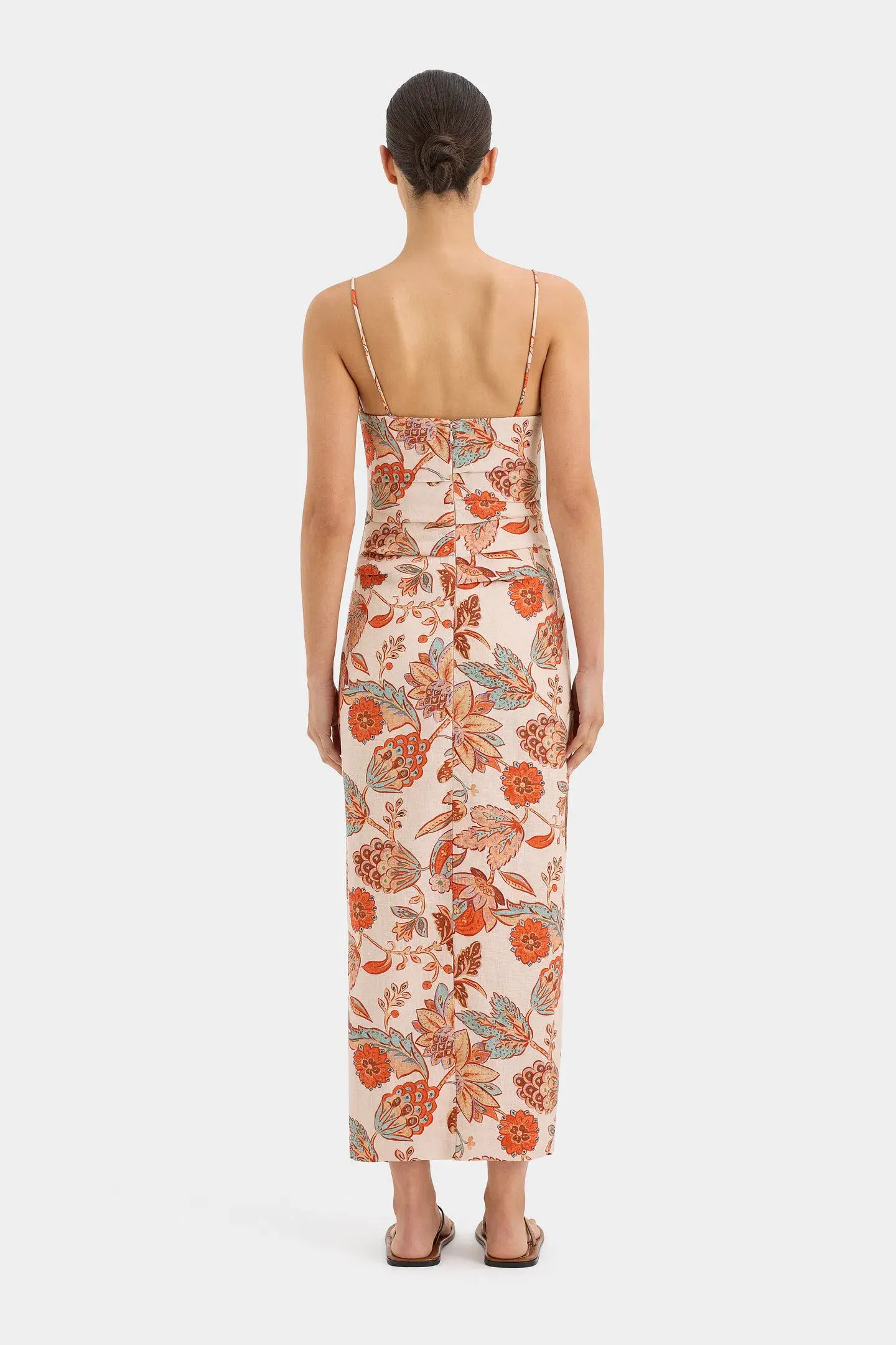 Sir the Label Noemi Balconette Midi Dress in Desert Wildflower Colour Size 1/AU8 - Image 3