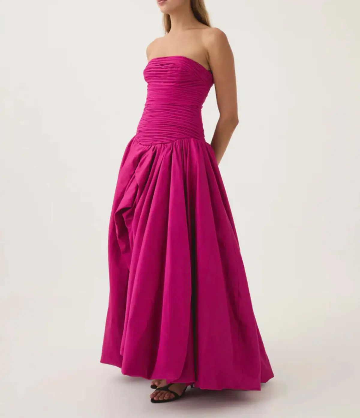 Aje Violette Bubble Hem Maxi Dress Magenta Size 6 - Image 1