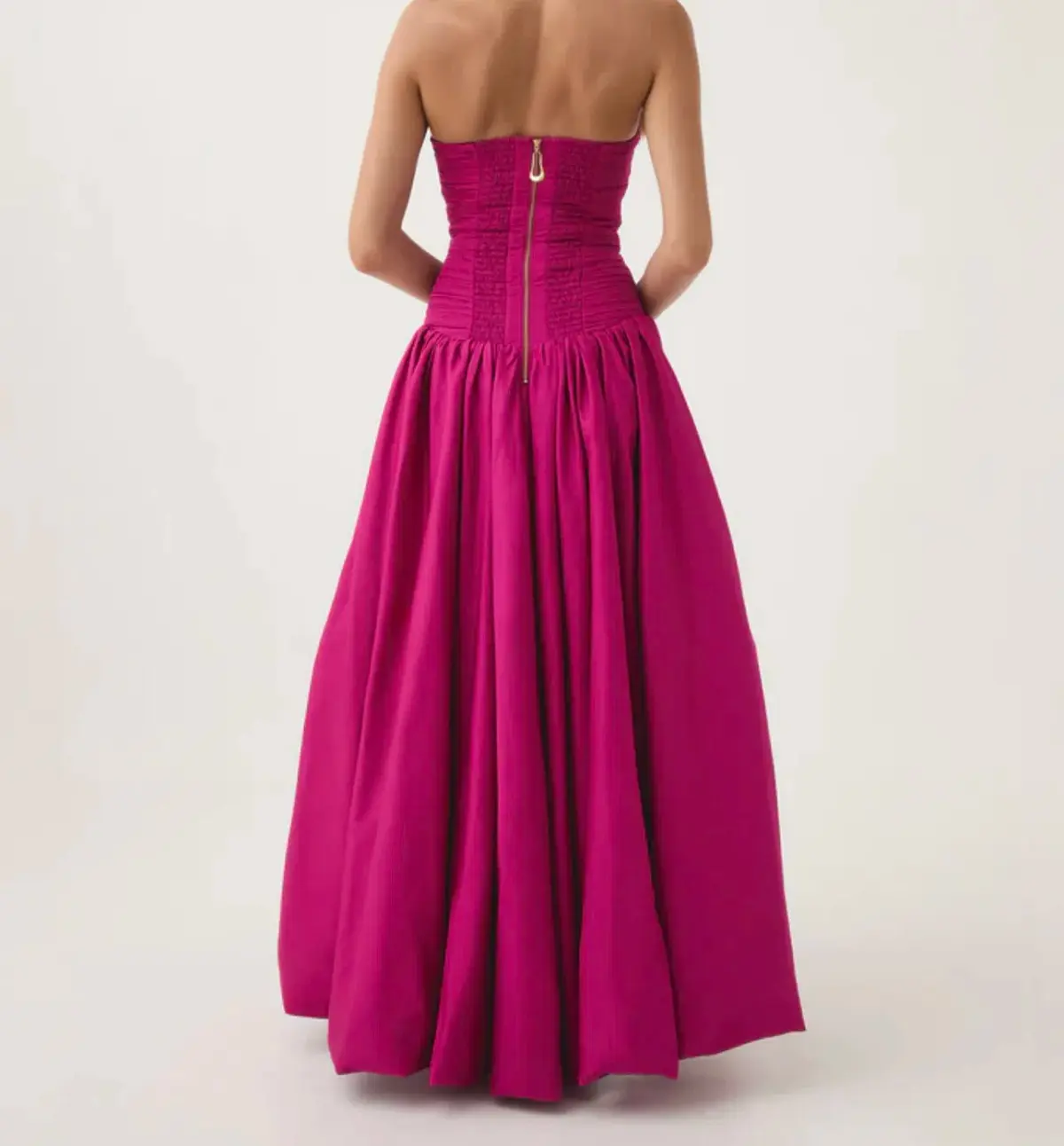 Aje Violette Bubble Hem Maxi Dress Magenta Size 10 - Image 3