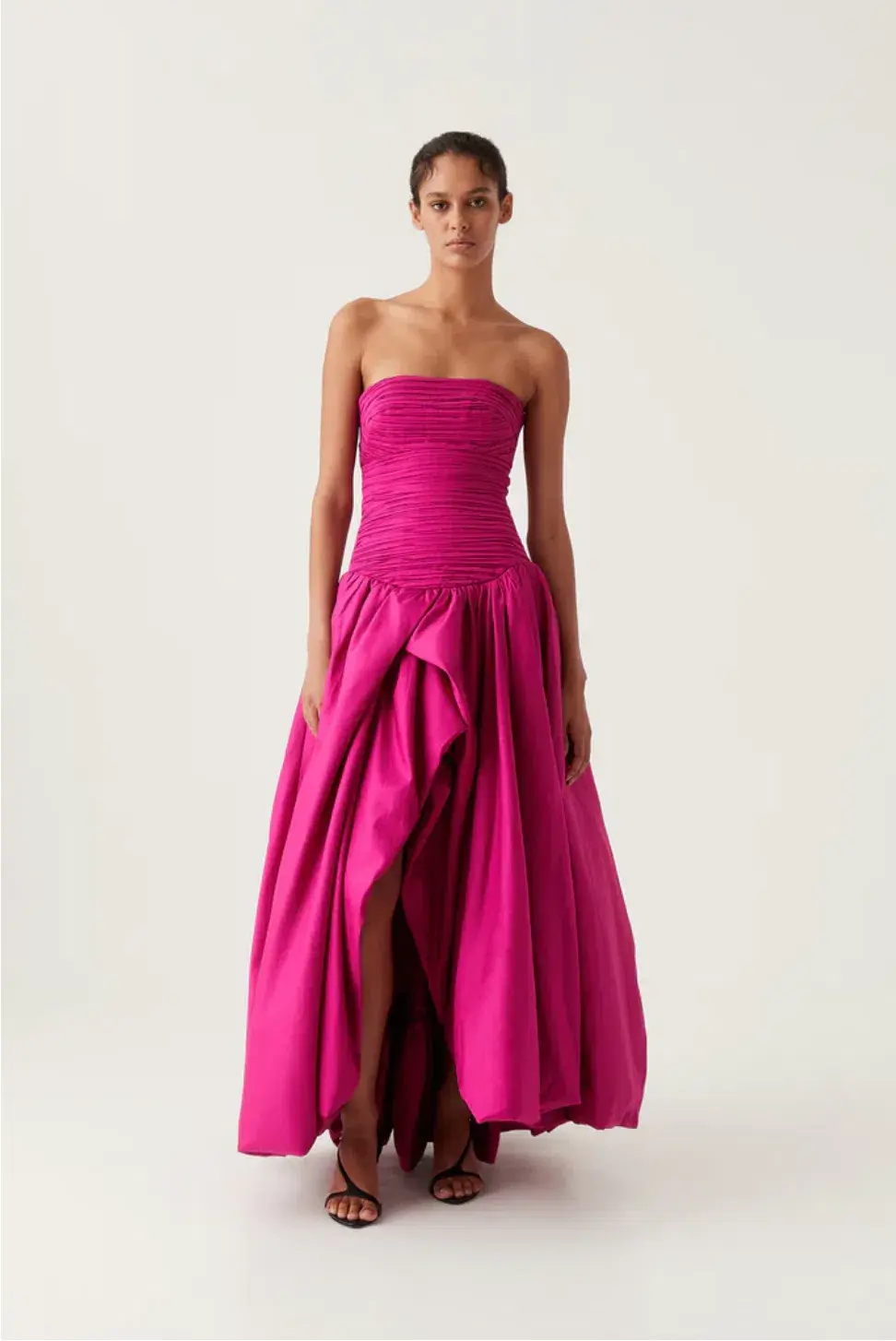 Aje Violette Bubble Hem Maxi Dress Magenta Size 10 - Image 1