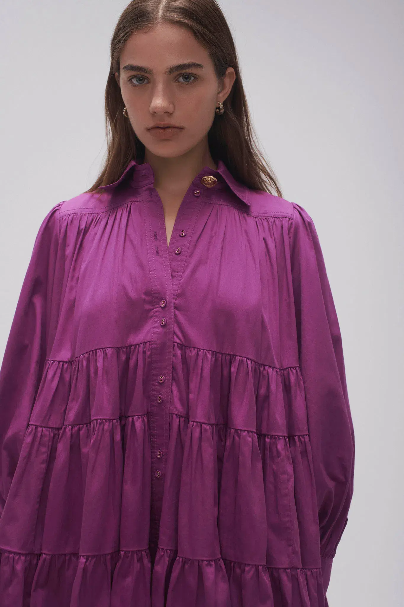 Aje Vie Smock Dress Plum Purple Size 12 - Image 2