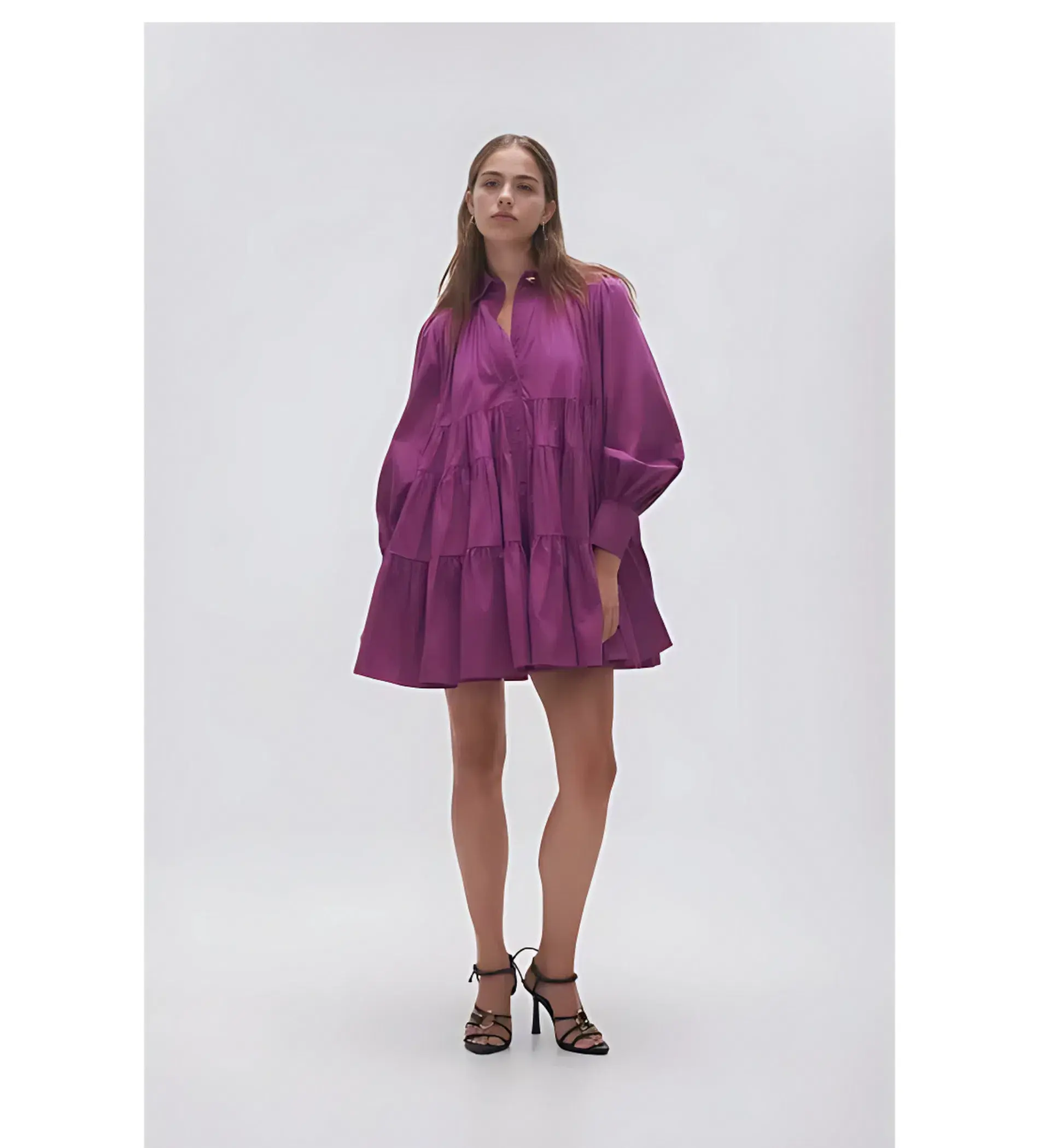 Aje Vie Smock Dress Plum Purple Size 12 - Image 1