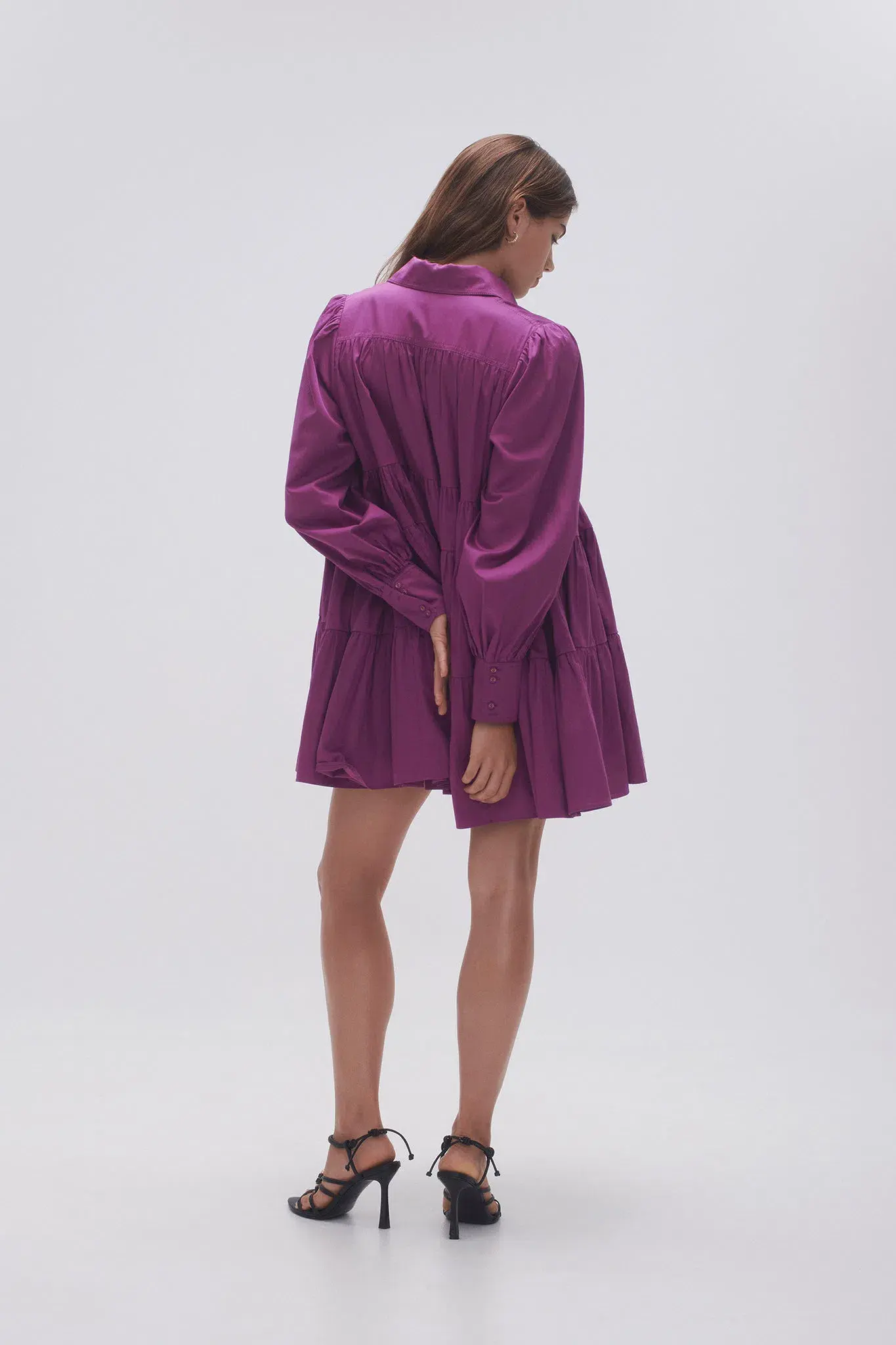 Aje Vie Smock Dress Plum Purple Size 12 - Image 3