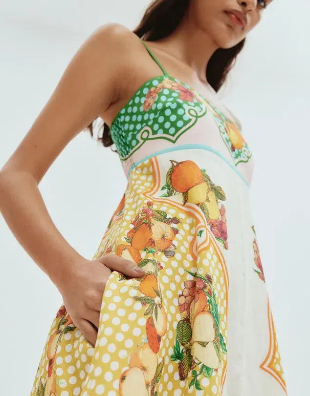 Alemais Lemonis Sundress Multi Print Size 12 - Image 5