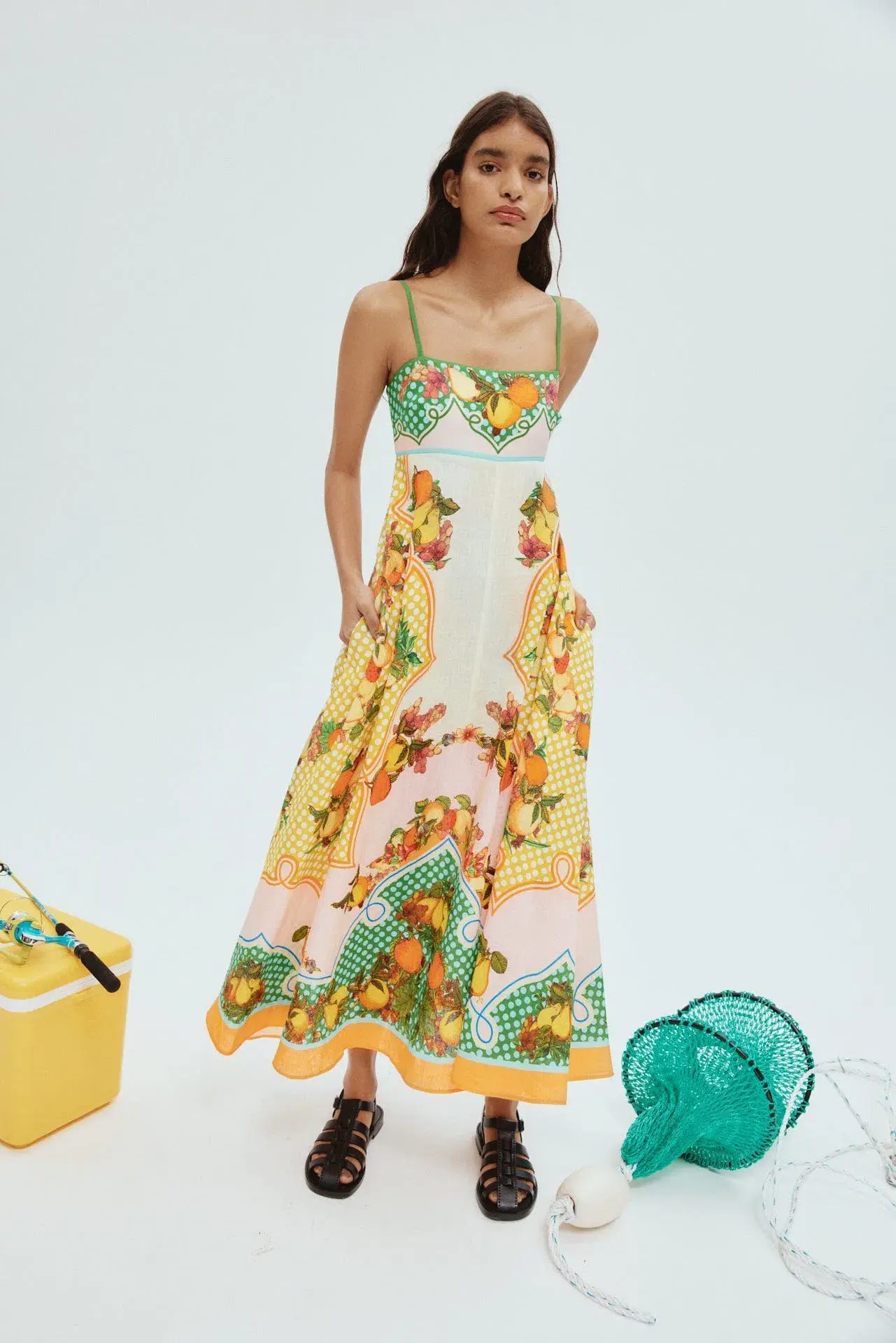 Alemais Lemonis Sundress Multi Print Size 12 - Image 1