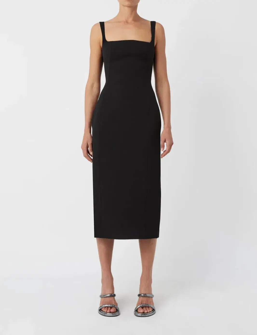 Camilla And Marc Ilona Midi Dress Black Size 12 for rent on The Volte - main image
