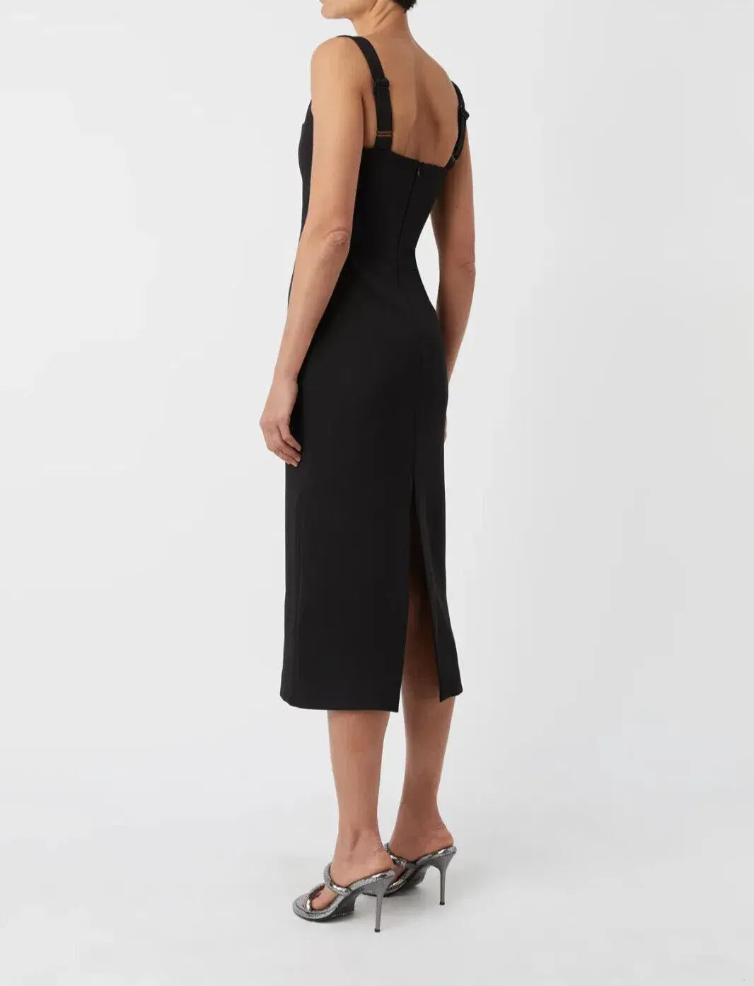 Camilla And Marc Ilona Midi Dress Black Size 12 for rent on The Volte - main image