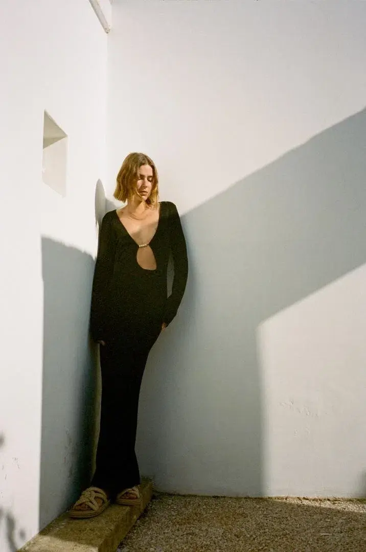 Sir the Label Kinetic Beaded Maxi Dress Black Size 0 / AU 6 for rent on The Volte - main image