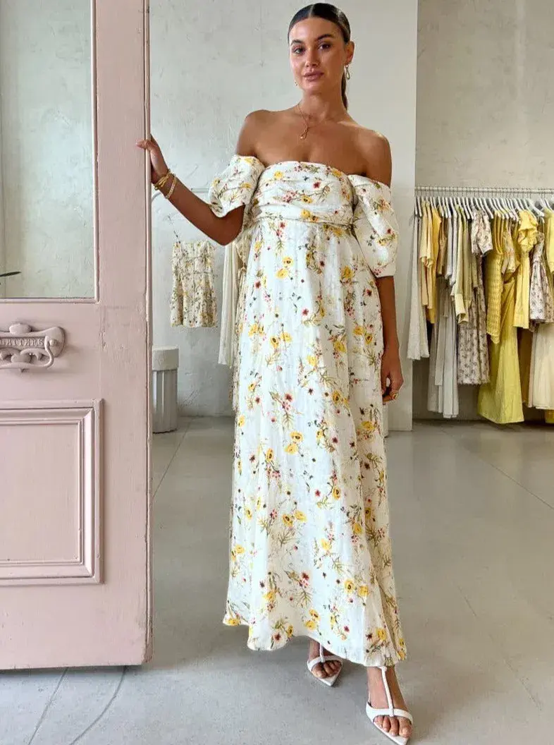 Issy Circles Dress in Yellow Poppy Size 10 - Image 4