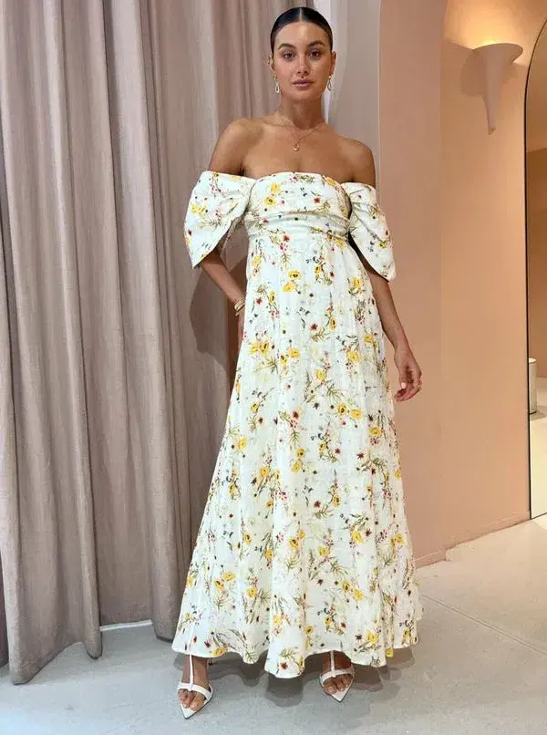 Issy Circles Dress in Yellow Poppy Size 12 - Image 1