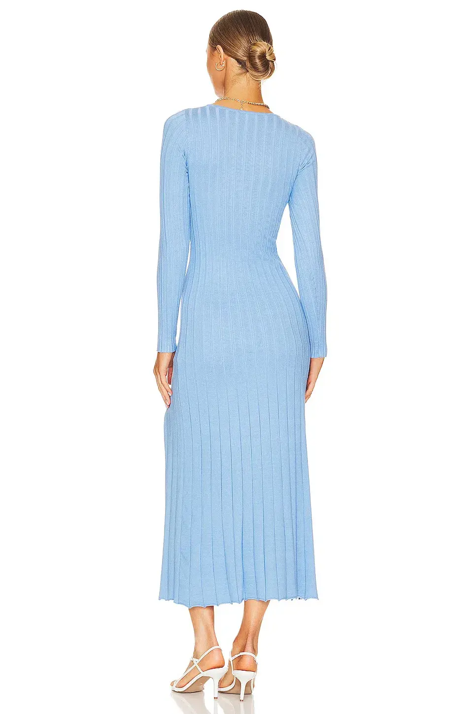 Sovere Recline Knit Midi Dress in Azure Size 6 for rent on The Volte - main image