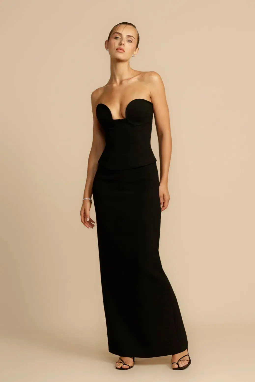 Arcina Ori Frida Bustier and Sloan Skirt Set Black - Image 5