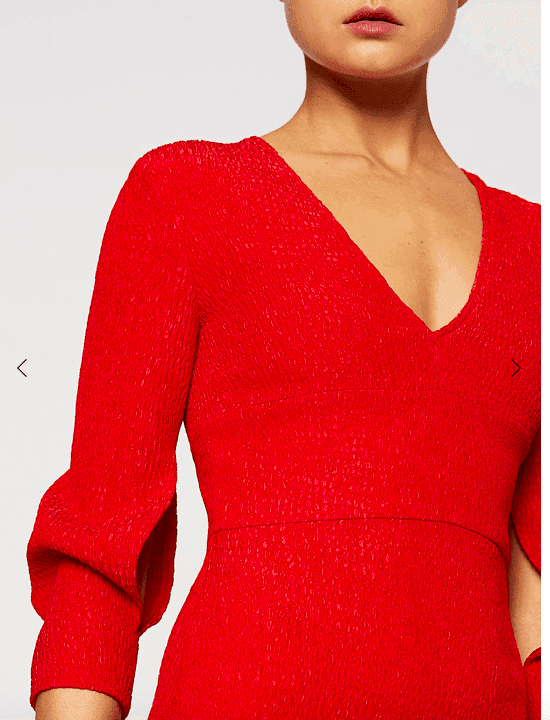 Scanlan Theodore Stretch Reptile Pencil Dress Red Size 10 - Image 4