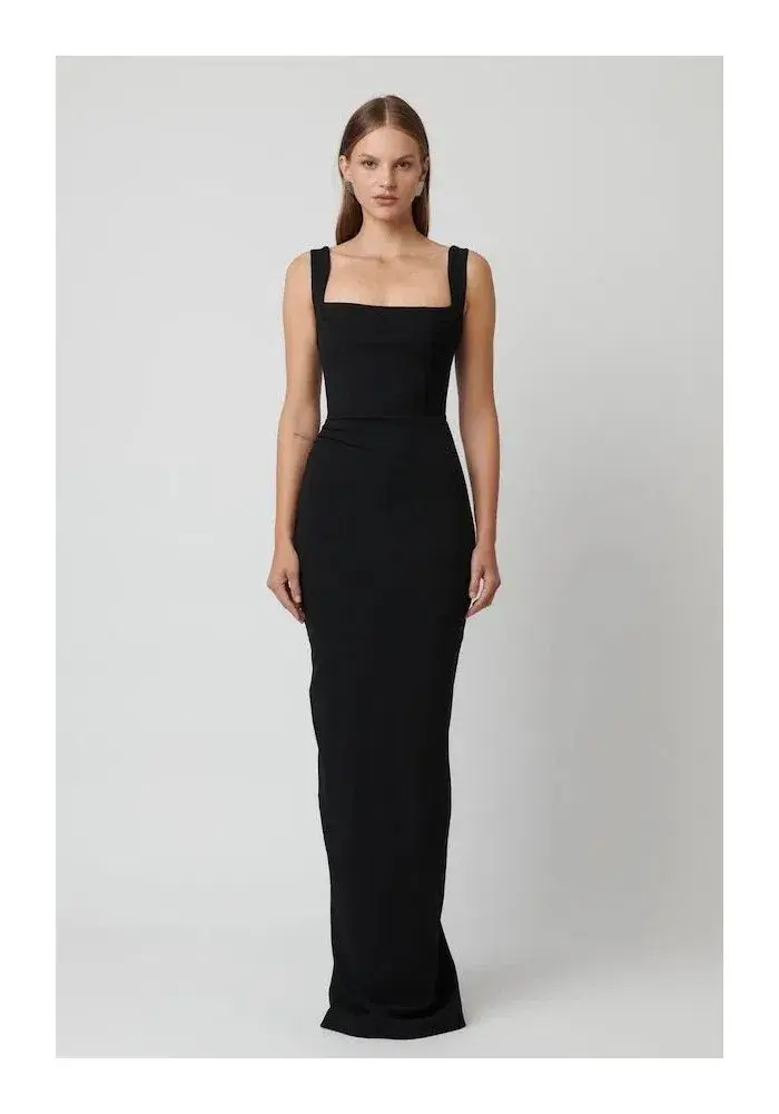 Effie Kats Marbella Gown Black Size 6 - Image 1